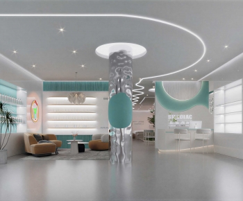 Modern Office Reception Desk-ID:618839983