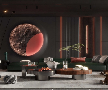 Modern A Living Room-ID:898730881