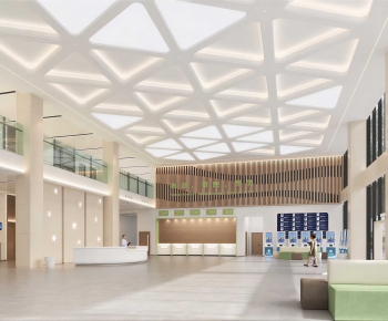 Modern Hospital Hall-ID:643200968