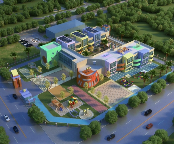 Modern Architectural Bird's-eye View Planning-ID:512089764