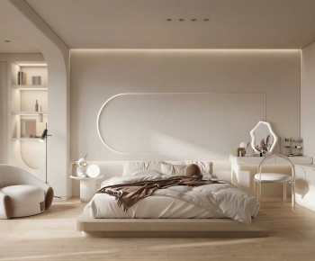 Wabi-sabi Style Bedroom-ID:800657993