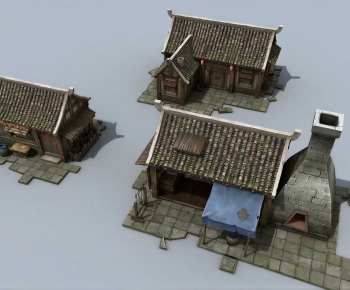 Chinese Style Ancient Architectural Buildings-ID:707598921