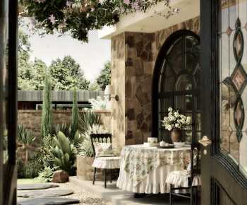 French Style Courtyard/landscape-ID:580768114
