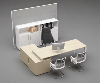 Modern Office Desk And Chair-ID:954189066