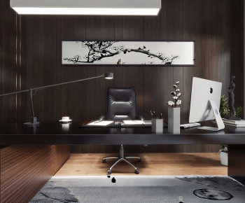 Modern Office Desk And Chair-ID:465028051
