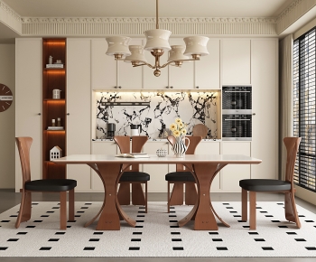 French Style Dining Table And Chairs-ID:413327936
