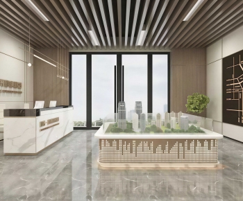 Modern Office Reception Desk-ID:626975063