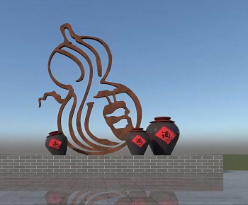 New Chinese Style Sculpture Sketch-ID:657210113