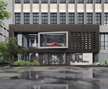 Modern Facade Element-ID:726331952