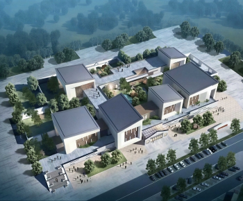 Modern Architectural Bird's-eye View Planning-ID:989211089