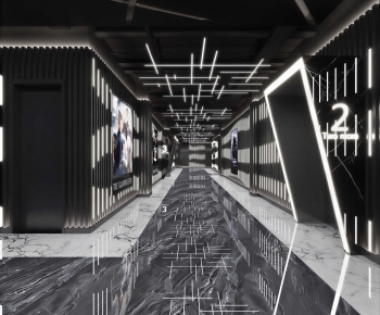 Modern Corridor/elevator Hall-ID:724123002