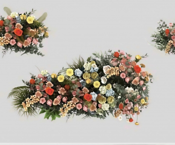 Modern Flowers And Grass-ID:715888983