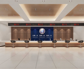 Modern Office Reception Desk-ID:901041056