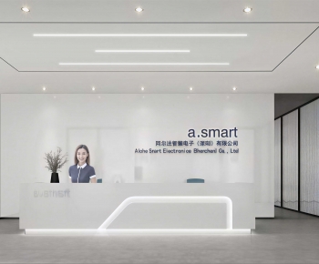 Modern Office Reception Desk-ID:601126913
