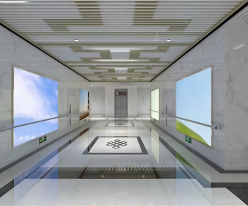 Modern Office Elevator Hall-ID:490796095