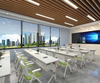 Modern School Classrooms-ID:677205092