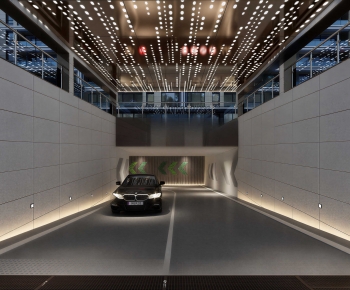 Modern Underground Parking Lot-ID:160836948