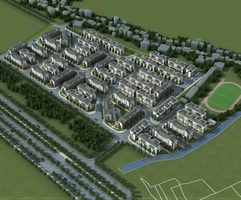 Modern Architectural Bird's-eye View Planning-ID:317126995
