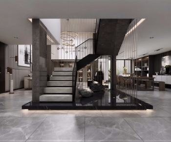 New Chinese Style Stairwell-ID:619443892