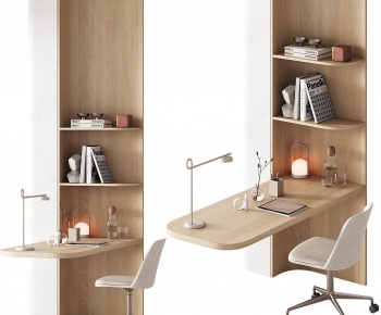 Modern Computer Desk And Chair-ID:933449334