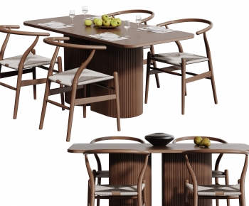 New Chinese Style Dining Table And Chairs-ID:602140907