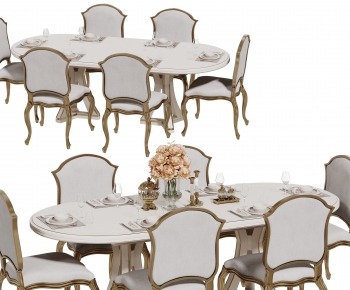European Style Dining Table And Chairs-ID:585074906