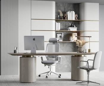 Modern Computer Desk And Chair-ID:917304999