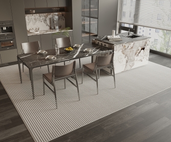 Modern Dining Table And Chairs-ID:891434914