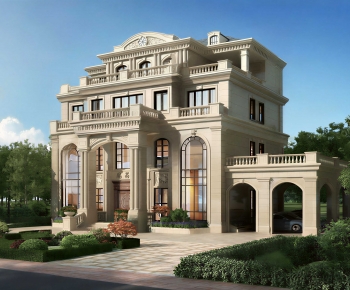 Simple European Style Villa Appearance-ID:280350924