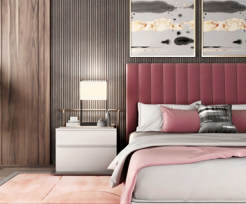 Modern Double Bed-ID:866301184