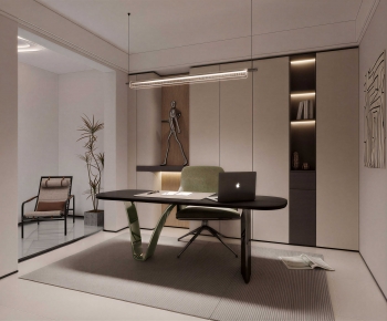 Modern Computer Desk And Chair-ID:300995117
