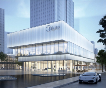 New Chinese Style Building Appearance-ID:368469954