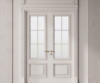 Simple European Style Double Door-ID:758230925