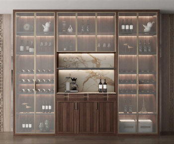 New Chinese Style Wine Cabinet-ID:450010064