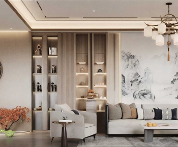 Simple European Style A Living Room-ID:558810957