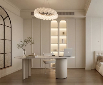 Modern Computer Desk And Chair-ID:914248946