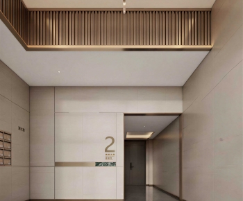 Modern Office Elevator Hall-ID:636552109