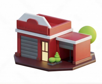 Modern Cartoon House-ID:249387982