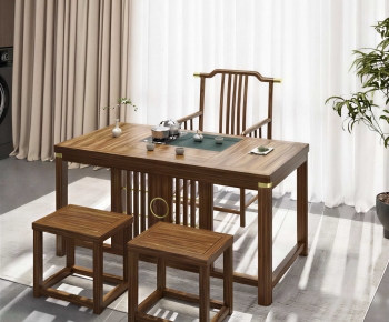 New Chinese Style Tea Tables And Chairs-ID:610649667
