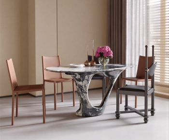 French Style Dining Table And Chairs-ID:210268026