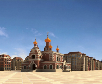 European Style Appearance Of Commercial Building-ID:709156991