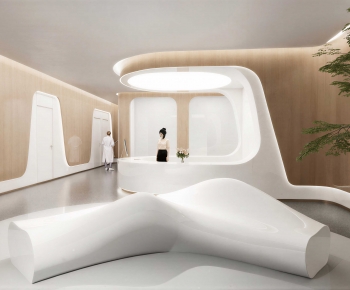 Modern Office Reception Desk-ID:651292099