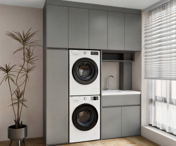 Modern Laundry Cabinet-ID:401480919
