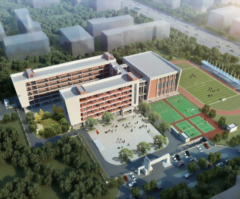 Modern Architectural Bird's-eye View Planning-ID:483890066