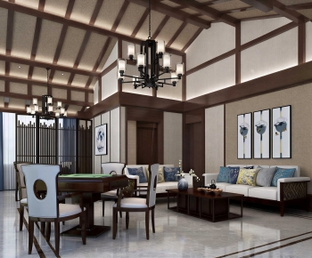 New Chinese Style A Living Room-ID:415465121