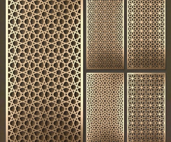New Chinese Style Metal Screen Partition-ID:218621022