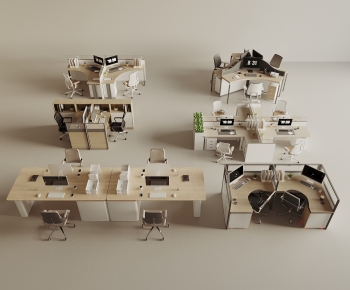 Modern Office Desk And Chair-ID:801791913