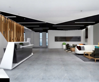 Modern Office Reception Desk-ID:519598015