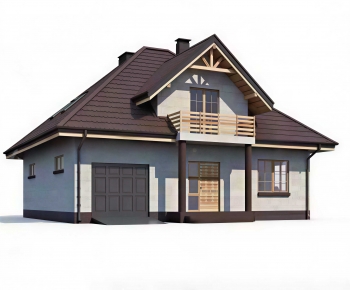 Simple European Style Detached Villa-ID:906703005