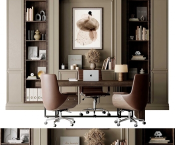 Modern Office Desk And Chair-ID:577740725